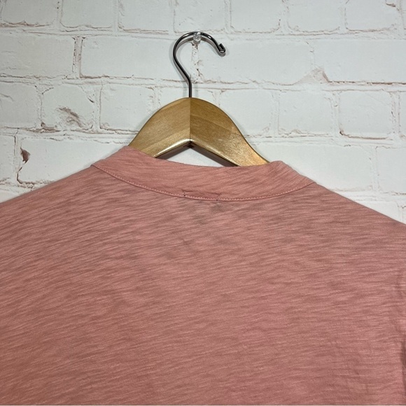 Talbots Blouse Womens 1X Pink Button Up V Neck Pockets Lightweight - Picture 8 of 9
